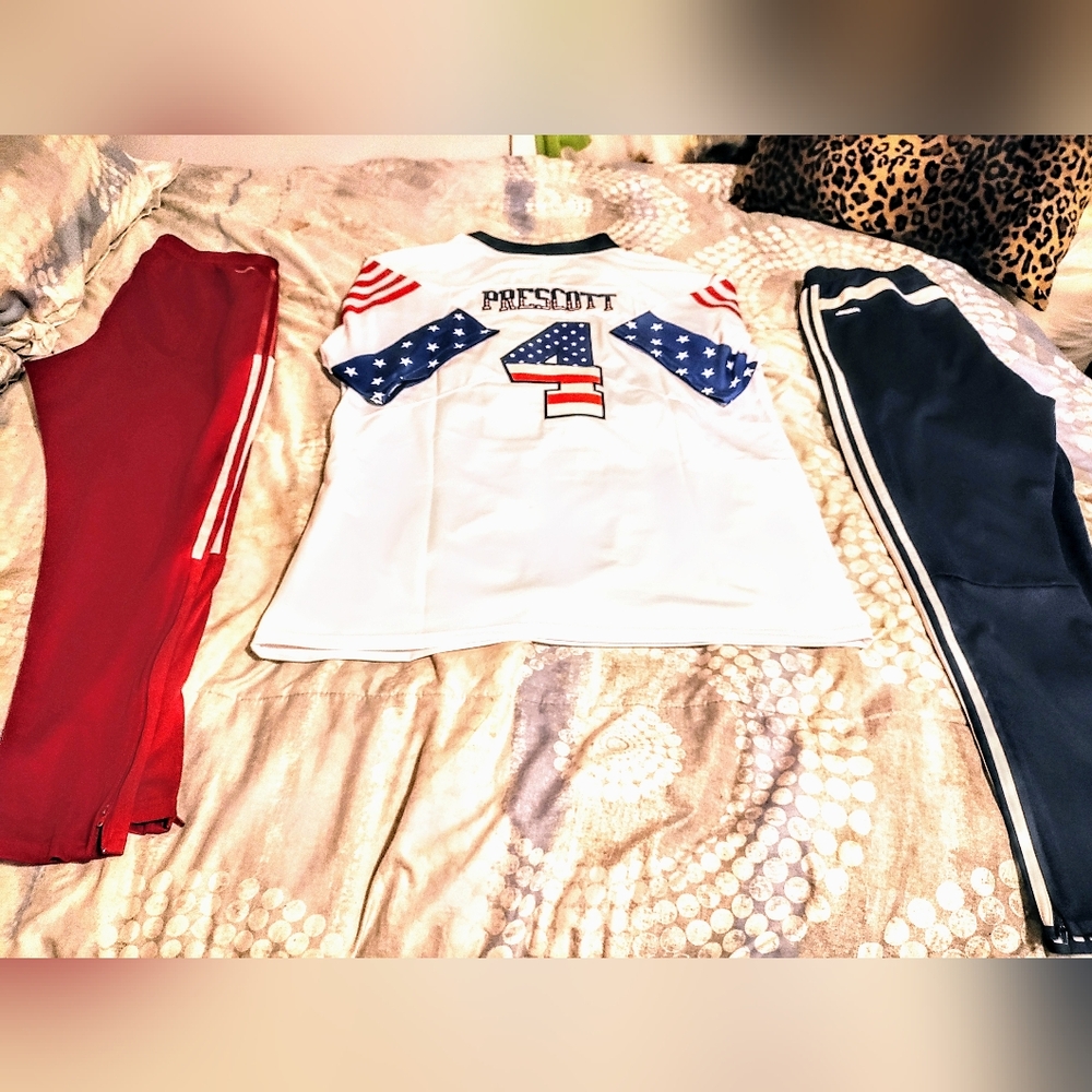 Dallas Cowboys DAK PRESCOTT Alternate jersey(XL) 2 matching Adidas joggers (Lg) - Picture 2 of 4